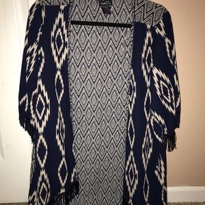 Navy Blue Short Sleeve Cardigan